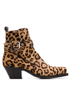 Ботинки с леопардовым принтом Versace