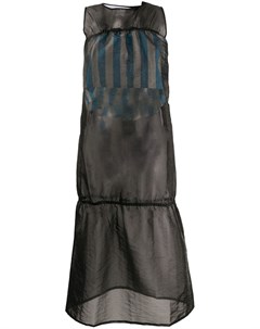 Полупрозрачное расклешенное платье миди Sunnei