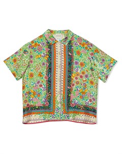 Рубашка с цветочным принтом Gucci kids