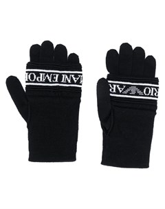 Трикотажные перчатки с логотипом Emporio armani