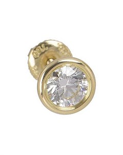 Золотые серьги гвоздики Elsa Peretti с бриллиантами Tiffany & co. pre-owned