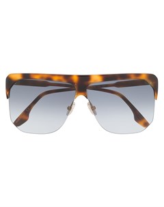 Массивные солнцезащитные очки черепаховой расцветки Victoria beckham