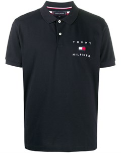 Рубашка поло с вышитым логотипом Tommy hilfiger