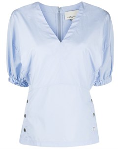 Блузка с V образным вырезом и объемными рукавами 3.1 phillip lim