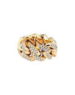 Золотое кольцо Cuban с бриллиантами 777