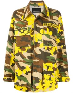 Куртка в стиле милитари с камуфляжным принтом Ermanno ermanno