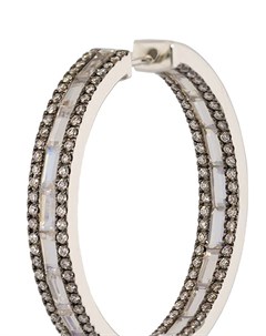Серьги кольца из белого золота с бриллиантами Katherine jetter