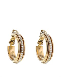 Серьги кольца Possession 2010 го года из желтого золота с бриллиантами Piaget