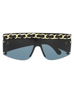 Солнцезащитные очки в квадратной оправе с цепочкой Chanel pre-owned