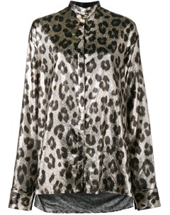 Блуза с леопардовым узором и металлическим отблеском Haider ackermann