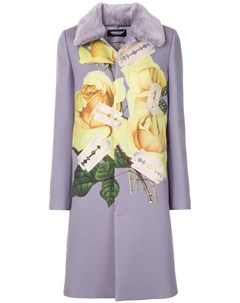 Однобортное пальто с цветочным принтом Undercover