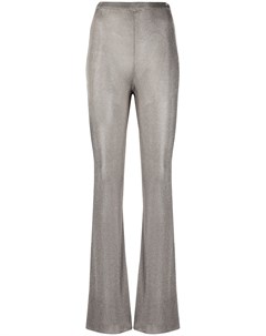 Расклешенные брюки с эффектом металлик Mugler