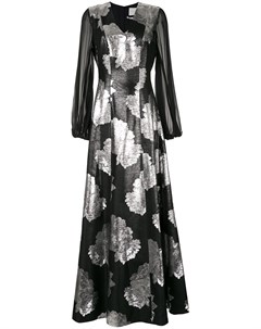 Жаккардовое платье макси с цветочным узором Ingie paris