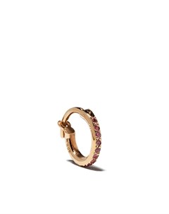 Единичная серьга кольцо из желтого золота с сапфирами Ileana makri
