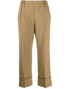 Укороченные брюки с контрастными бусинами No21