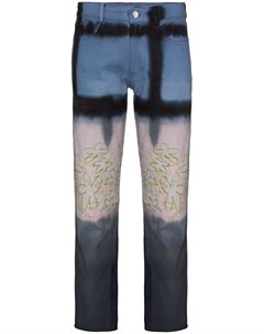 Укороченные джинсы с принтом тай дай Collina strada