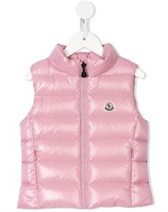 Дутый жилет с нашивкой логотипом Moncler kids