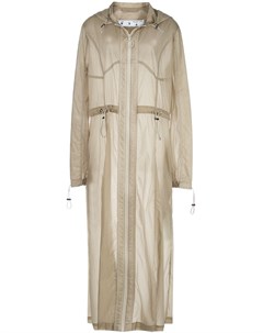 Пальто со вставками и капюшоном Off-white