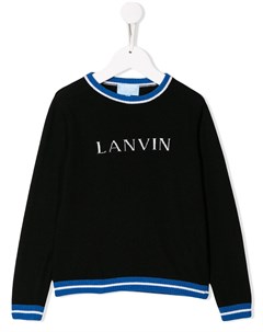 Джемпер вязки интарсия с логотипом Lanvin enfant