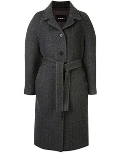 Однобортное пальто с узором в елочку Goen.j