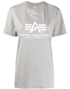 Футболка с графичным принтом и логотипом Alpha industries