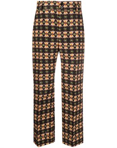 Укороченные брюки Hendrix с геометричным принтом La doublej