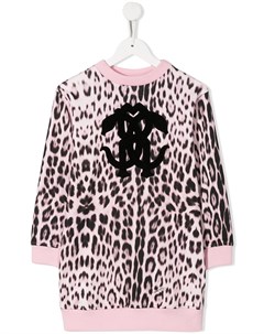 Платье свитер с леопардовым принтом Roberto cavalli junior