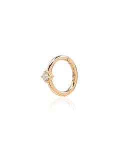 Серьга кольцо из желтого золота с бриллиантом Lizzie mandler fine jewelry