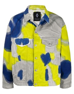 Джинсовая куртка с эффектом разбрызганной краски Marcelo burlon county of milan