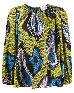 Расклешенная блузка с геометричным узором Christian wijnants