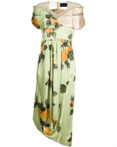 Платье асимметричного кроя с цветочным принтом Simone rocha
