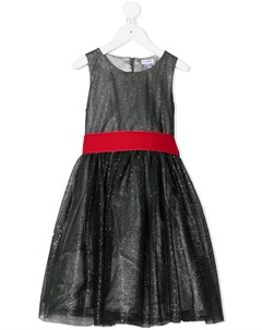 Расклешенное платье с цветочной вышивкой Piccola ludo