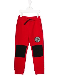 Спортивные брюки со вставками и логотипом Roberto cavalli junior