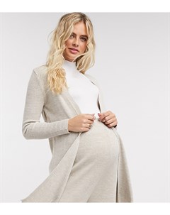 Светло бежевый длинный кардиган от комплекта Fashionkilla maternity