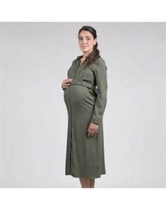 Платье рубашка для беременных OH MA хаки Mothercare