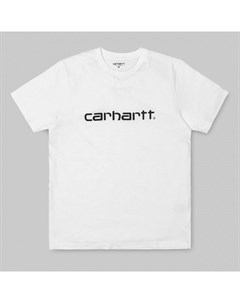 Футболка S S Script T Shirt White Black 2021 Carhartt wip