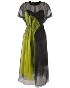 Платье миди с прозрачными вставками Quetsche