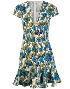 Платье с цветочным принтом и оборками Stella mccartney