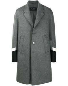 Однобортное пальто с контрастными манжетами Neil barrett