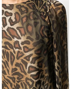 Полупрозрачное платье с леопардовым принтом Luisa cerano