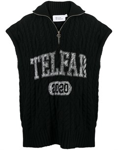 Пуловер фактурной вязки с логотипом Telfar