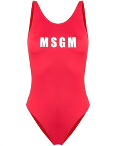 Слитный купальник с логотипом Msgm