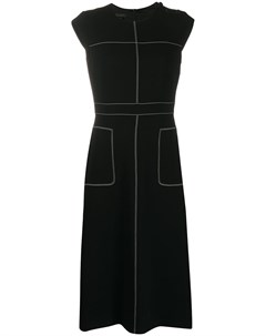Платье без рукавов с контрастной строчкой Escada