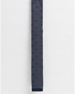 Серо синий трикотажный галстук Selected homme