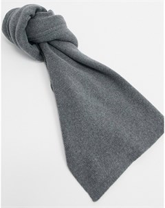 Серый хлопковый шарф Selected homme