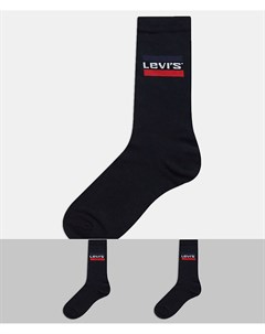 Набор из 2 пар черных носков с логотипом Levi's®
