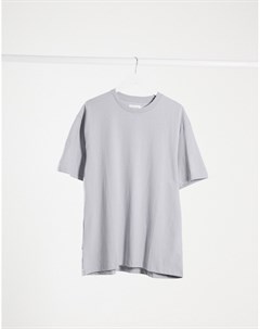 Серая меланжевая oversize футболка Topman