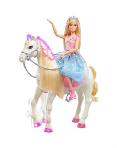 Кукла Приключения принцессы в синей пачке на лошади Barbie