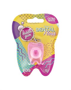 Нить зубная Bubble gum 15 м Global white