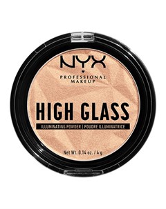 Хайлайтер для лица HIGH GLASS с сияющими частицами Nyx professional makeup